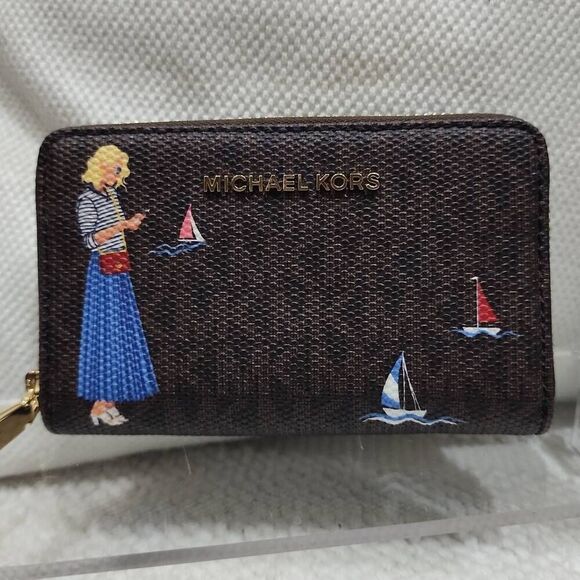 Limited Edition Michael Kors Jet Set Travel Small Wallet Card Case - Picture 1 of 8